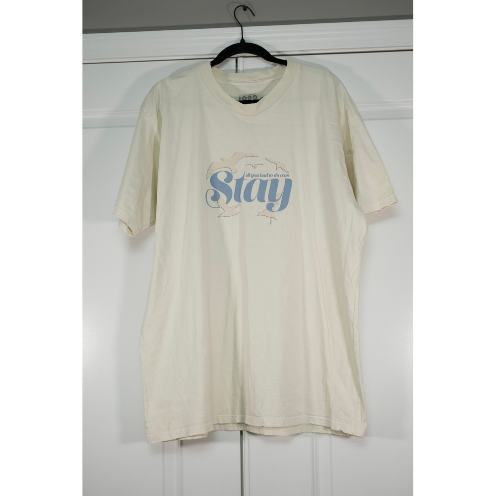 Taylor Swift 1989 Taylor's Version Stay Seagull Graphic T-Shirt Cream Mens XL